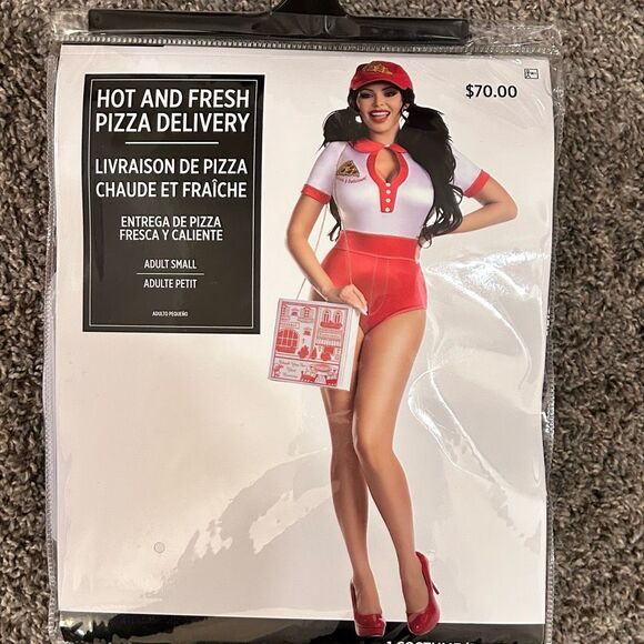 Pizza Delivery Girl Cosplay Halloween Costume Womens Small NEW! Food, Novelty - Picture 1 of 3